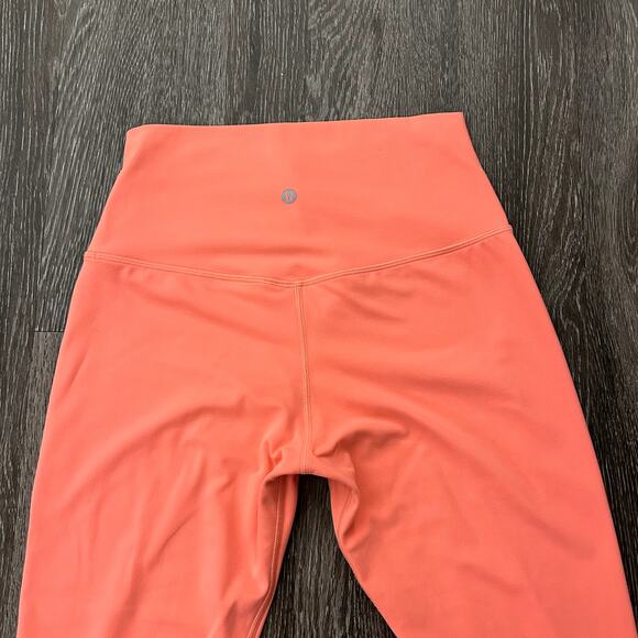 EUC Lululemon Align High-Rise Pant 28” Raspberry Cream Sz 8 Butter Soft Leggings - Picture 16 of 16